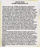 Norris, Alicia M